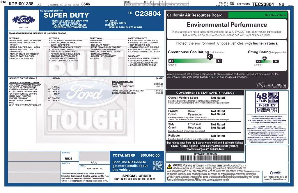 ford f-250 super duty 2026 1FT7W2BN1TEC23804 image ford f-250 super duty 2026 1FT7W2BN1TEC23804 image